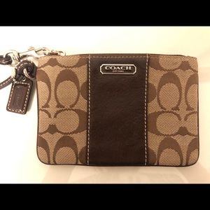 Coach canvas wristlet
